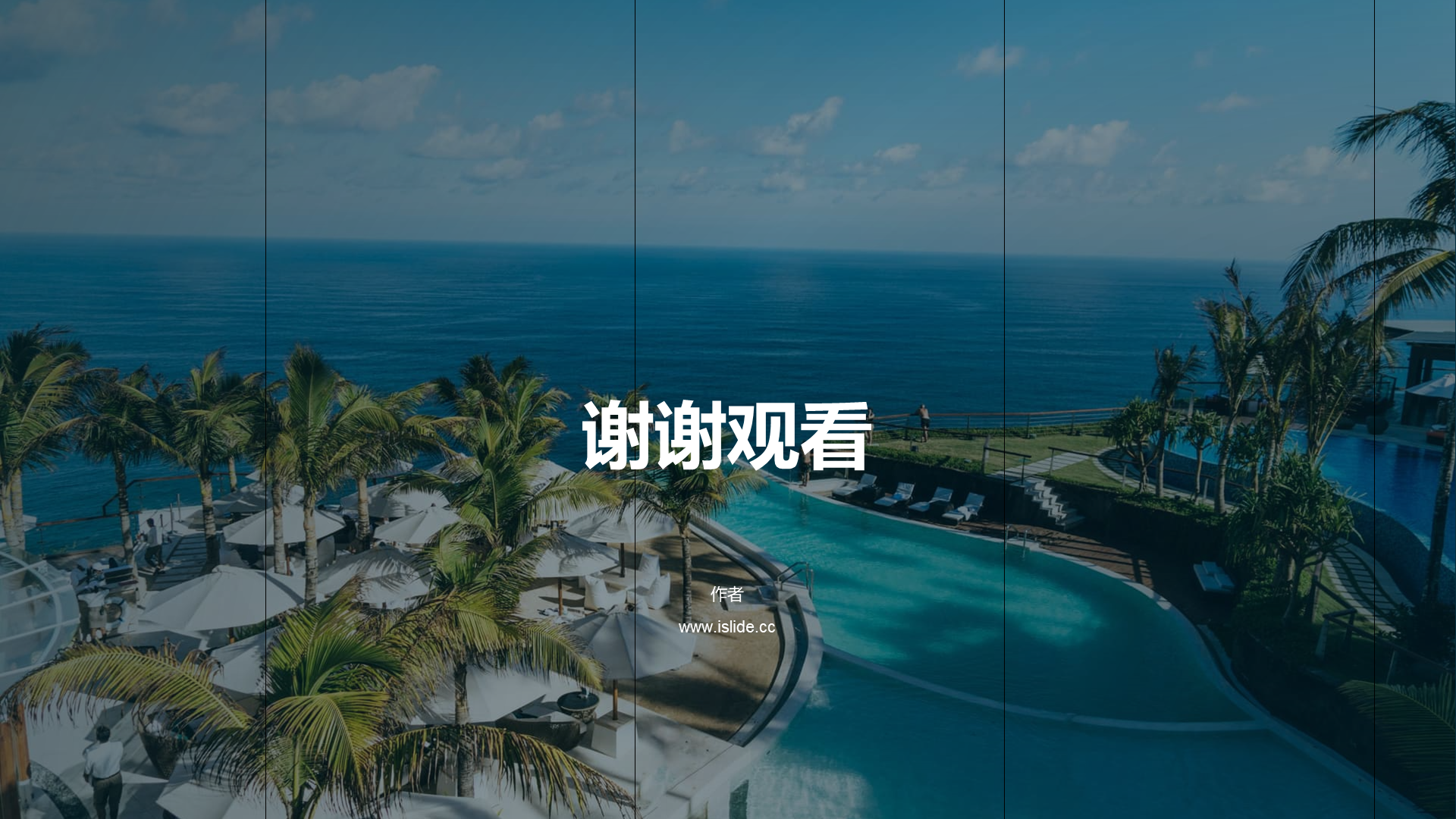 蓝色商务酒店旅游商业计划PPT主题
