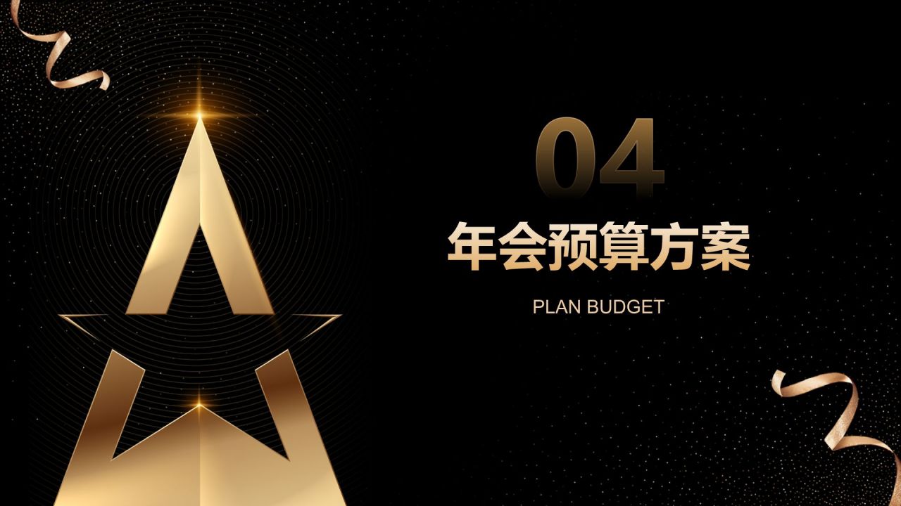 黑色黑金风2025企业年会策划方案PPT模板