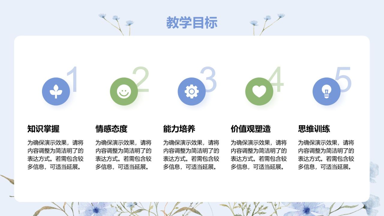 蓝色小清新教师教学案例分享课件PPT模板