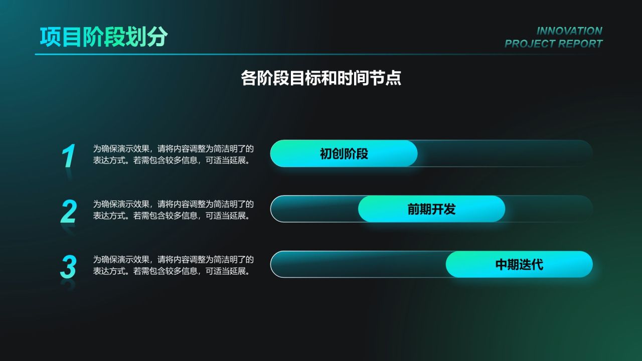 蓝色科技风创新项目汇报PPT模板