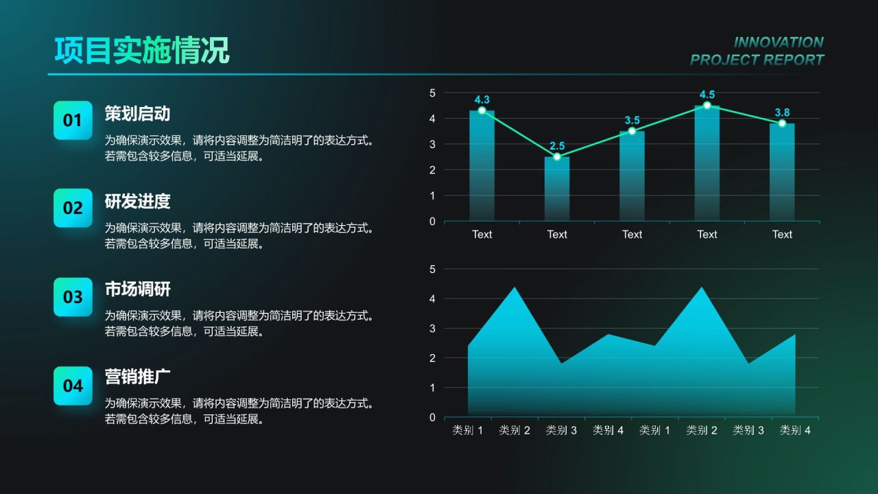 蓝色科技风创新项目汇报PPT模板