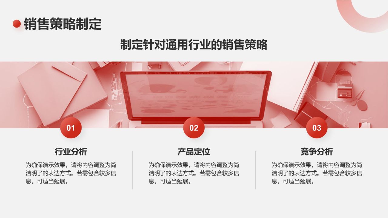 红色商务风2025年度销售工作计划PPT模板