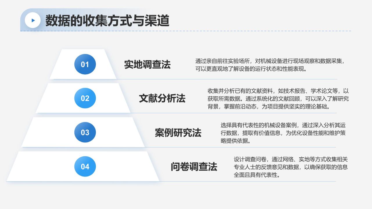 蓝色简约风机械专业学生开题答辩PPT模板
