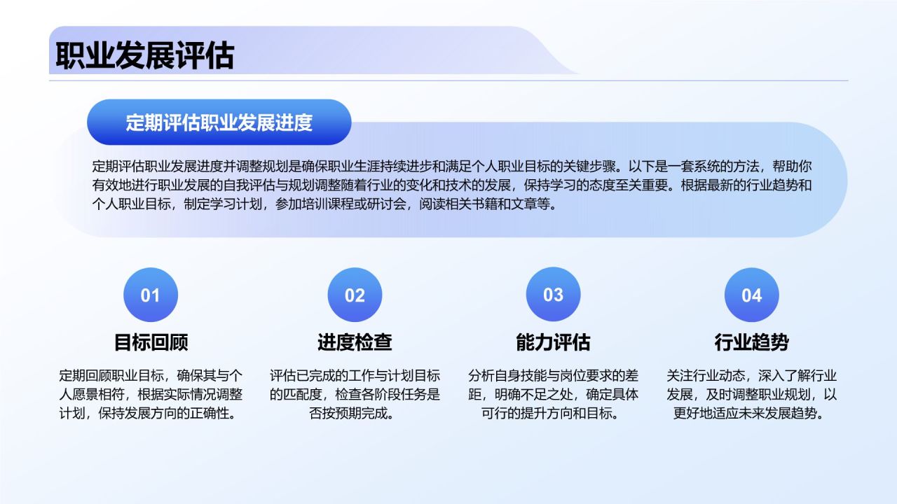 蓝色商务风未来工作计划PPT模板