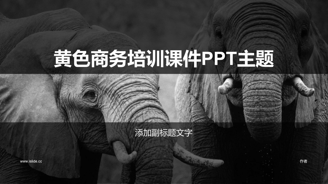黄色商务培训课件PPT主题