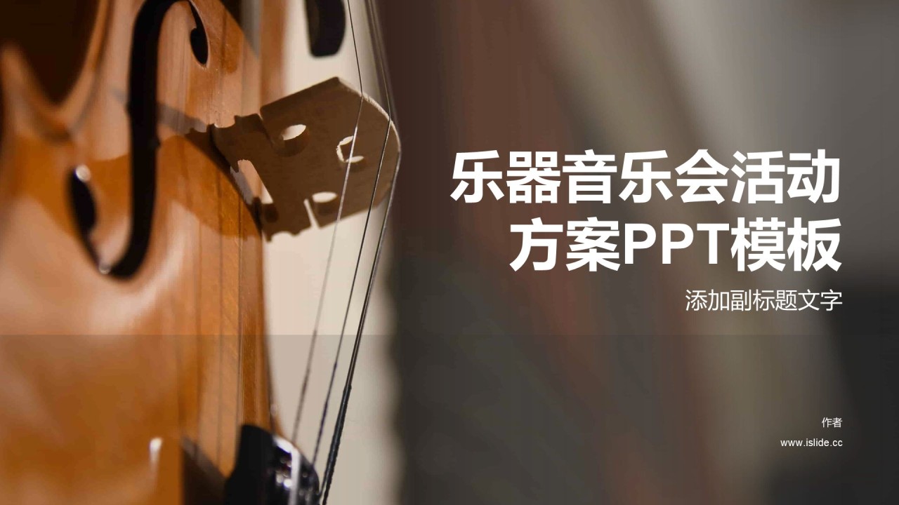 乐器音乐会活动方案PPT模板