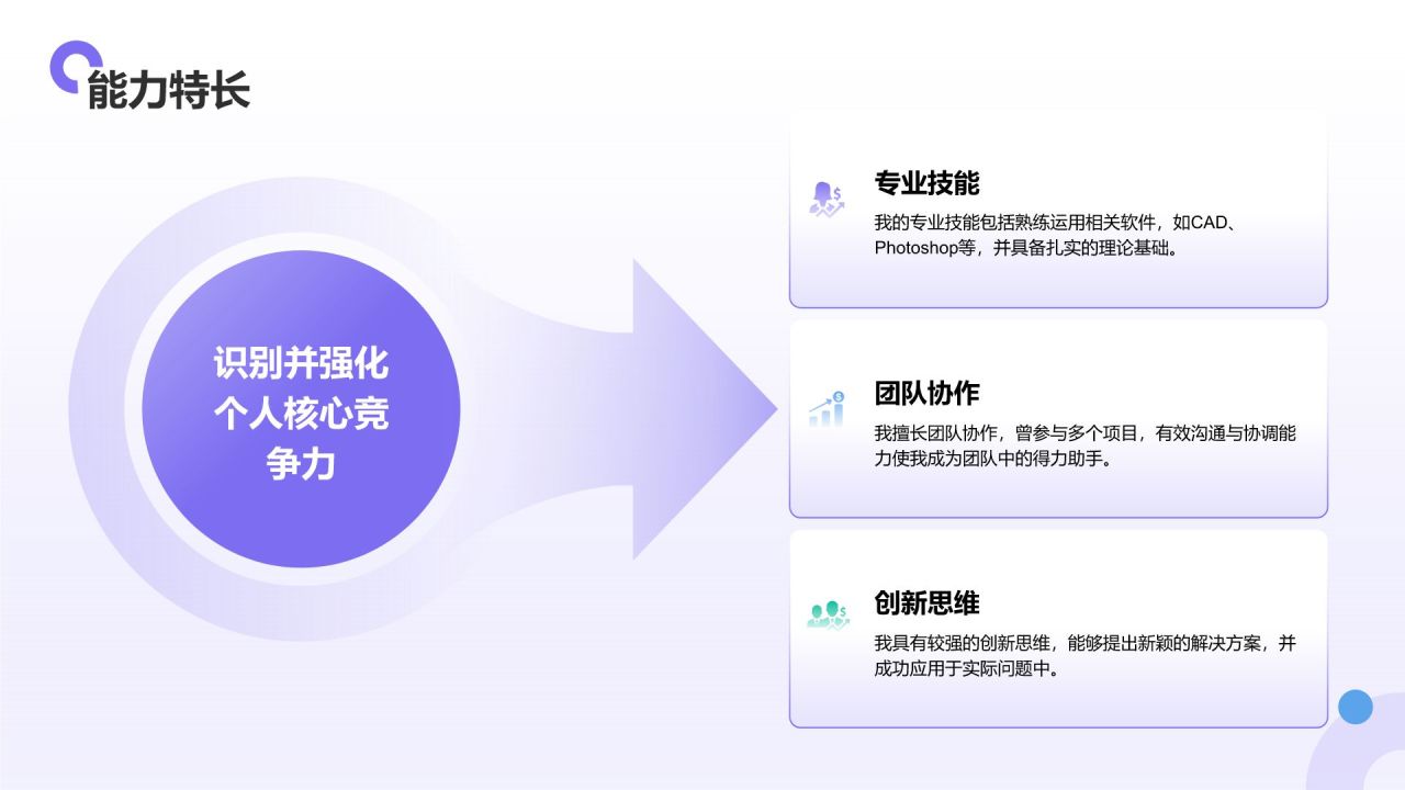 紫色扁平风大学生职业生涯规划PPT模板