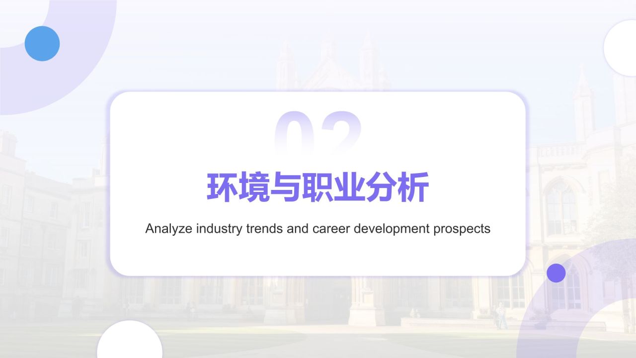 紫色扁平风大学生职业生涯规划PPT模板