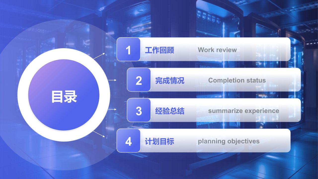 蓝色科技风科技项目汇报PPT模板