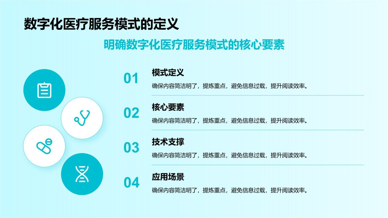 绿色商务风数字化医疗服务模式PPT模板