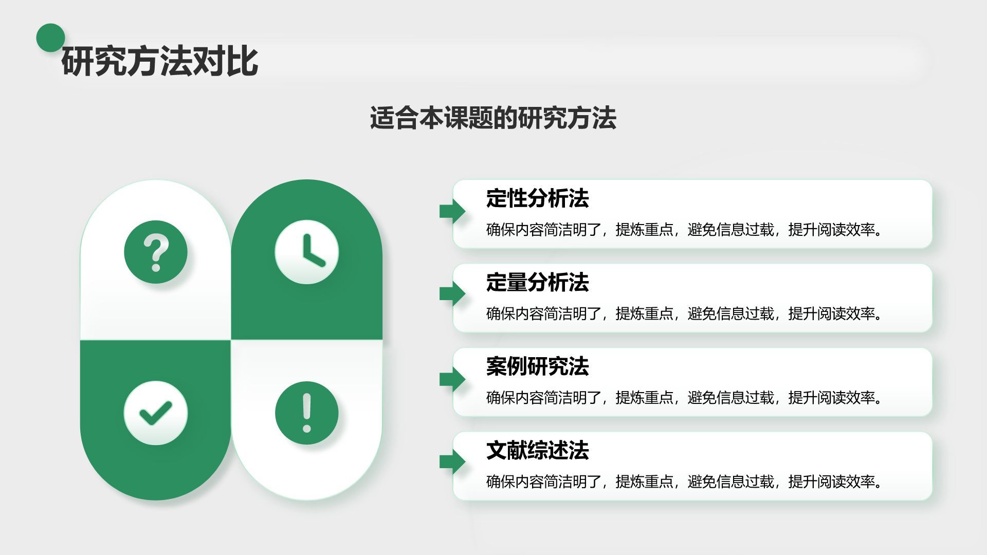 绿色新拟态本科毕业论文开题答辩PPT模板