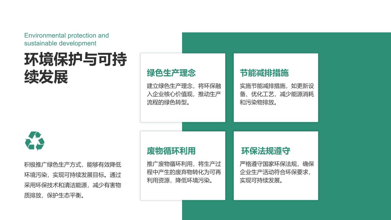 绿色商务风企业业务布局与市场拓展分析PPT模板