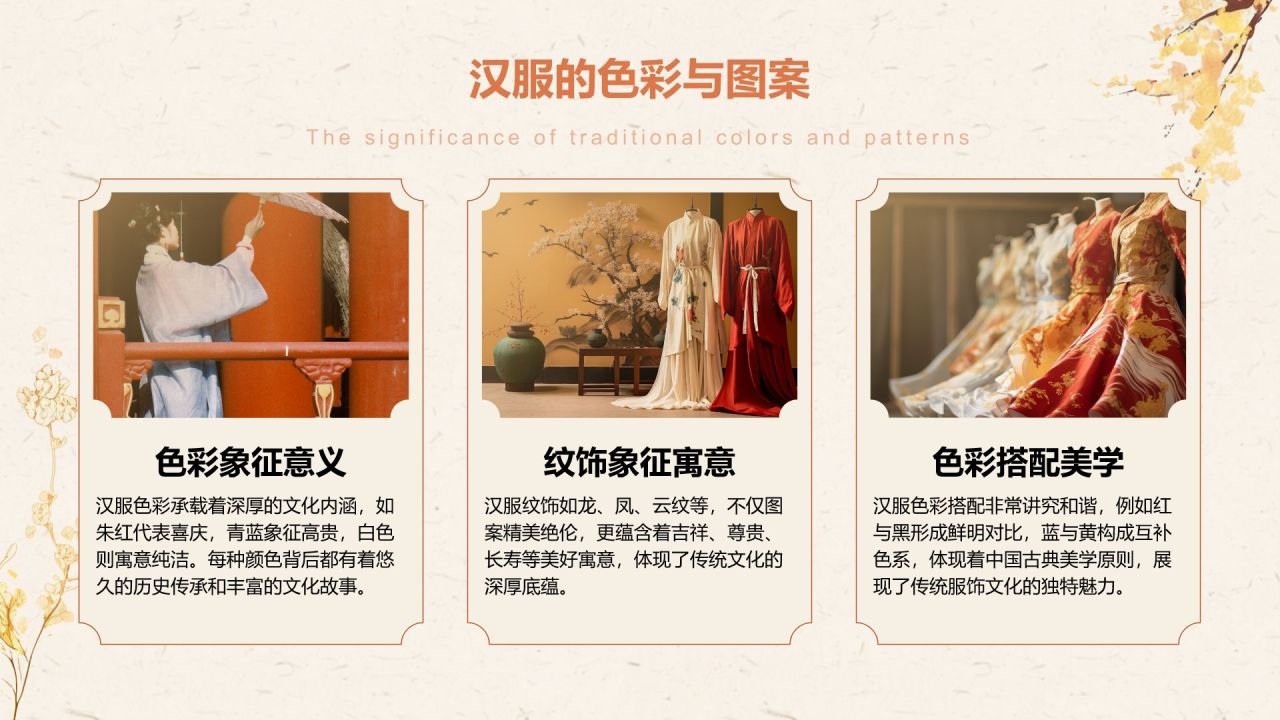橙色复古风汉服社团招新文化介绍PPT模板