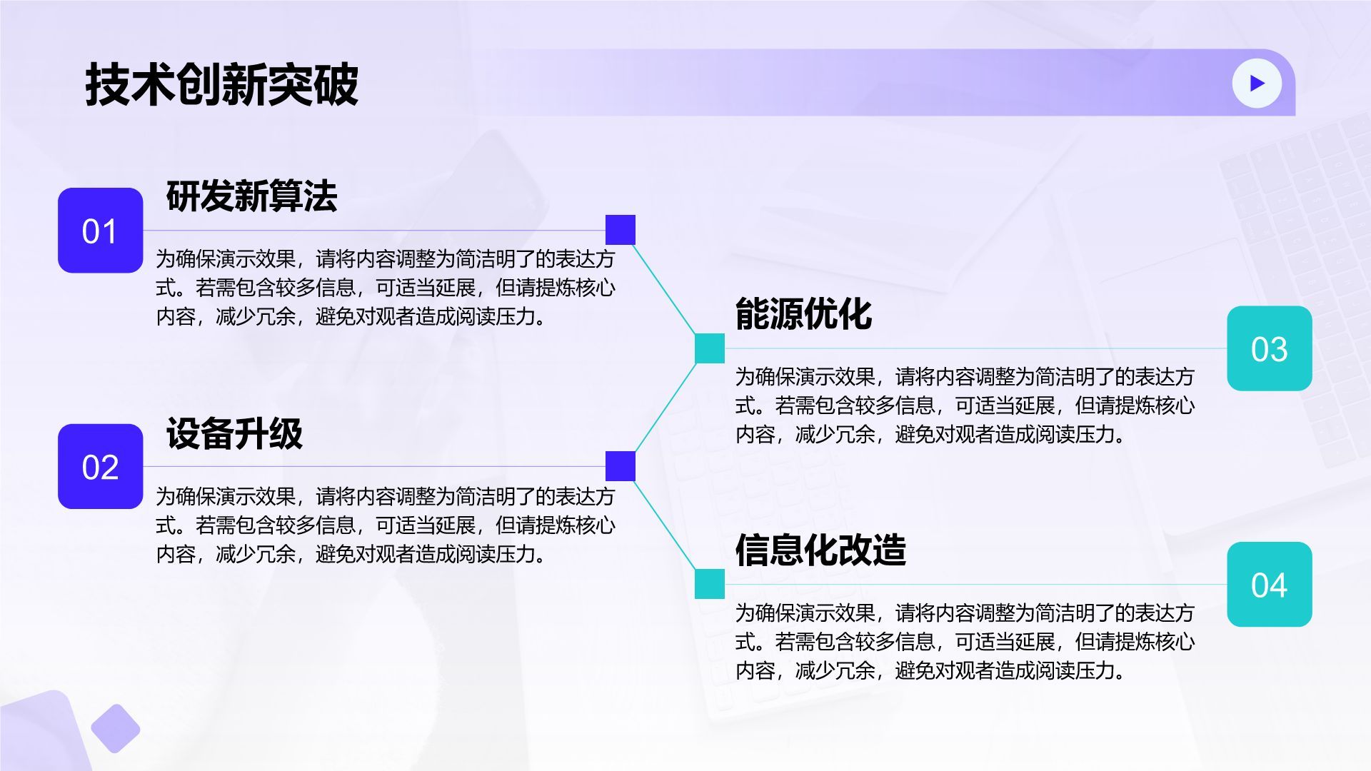 蓝色简约风上半年重点工作与问题解决汇报PPT模板