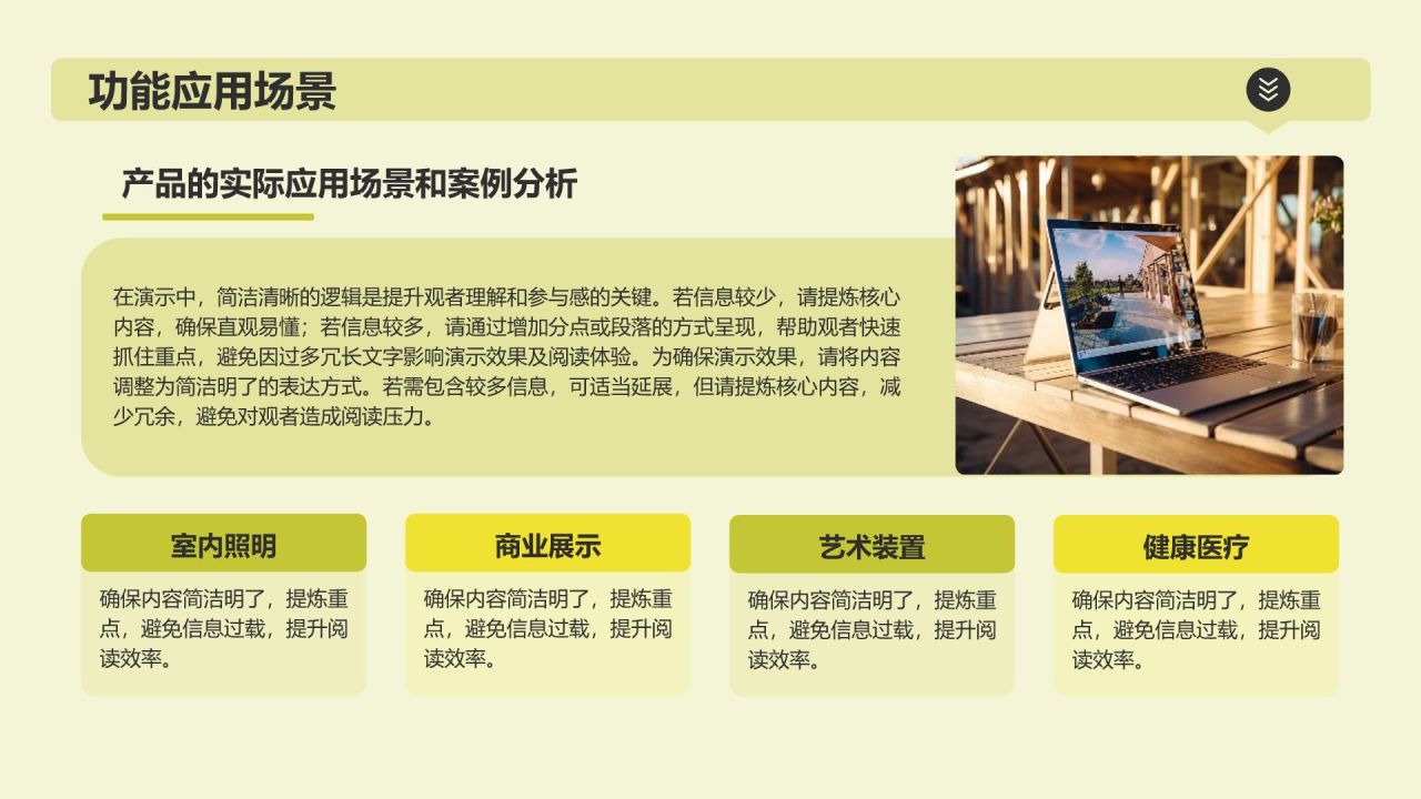 绿色商务风“产品画册”——多维展示与功能解读模板PPT模板