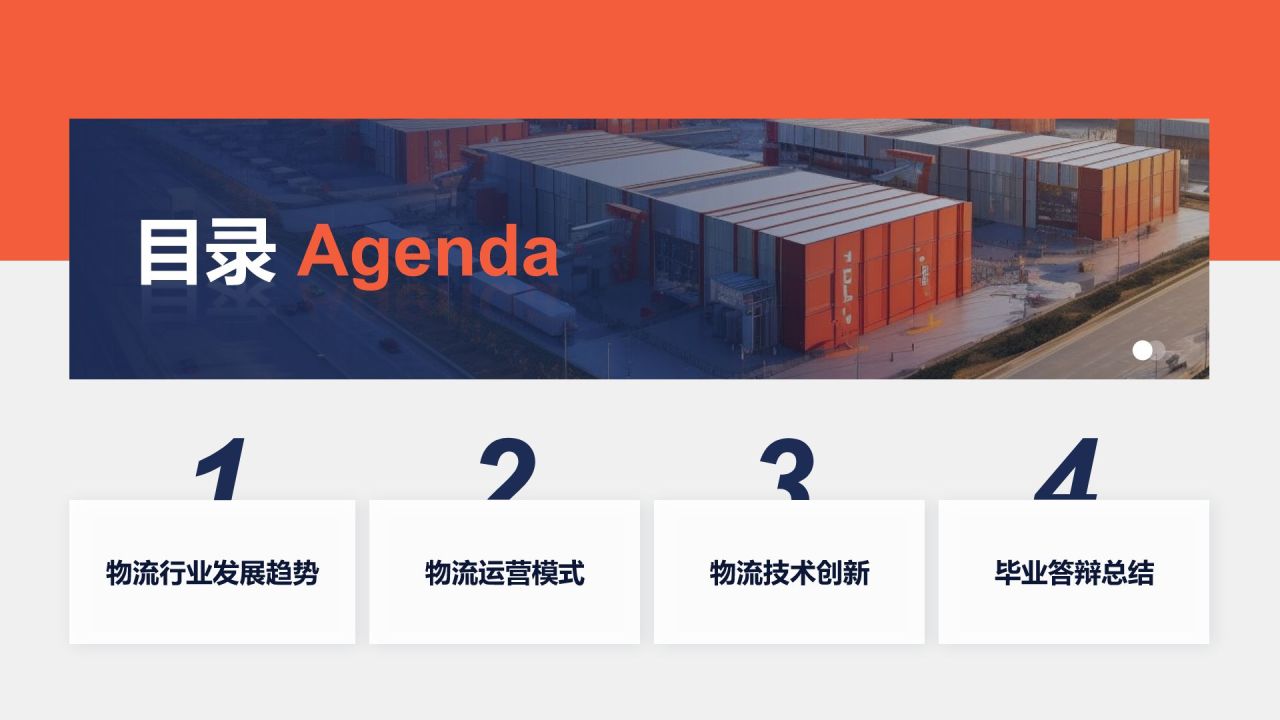 红色商务风物流管理开题答辩PPT模板