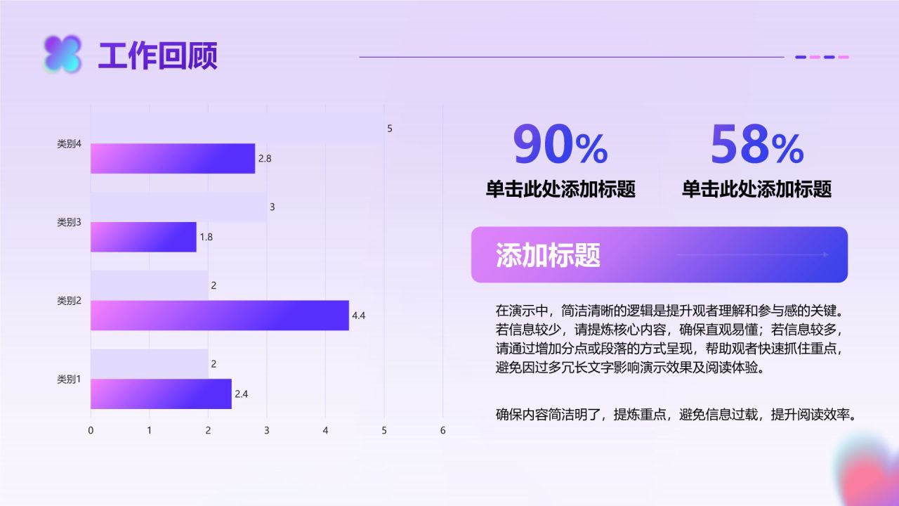 紫色渐变风个人年度述职报告模板PPT模板
