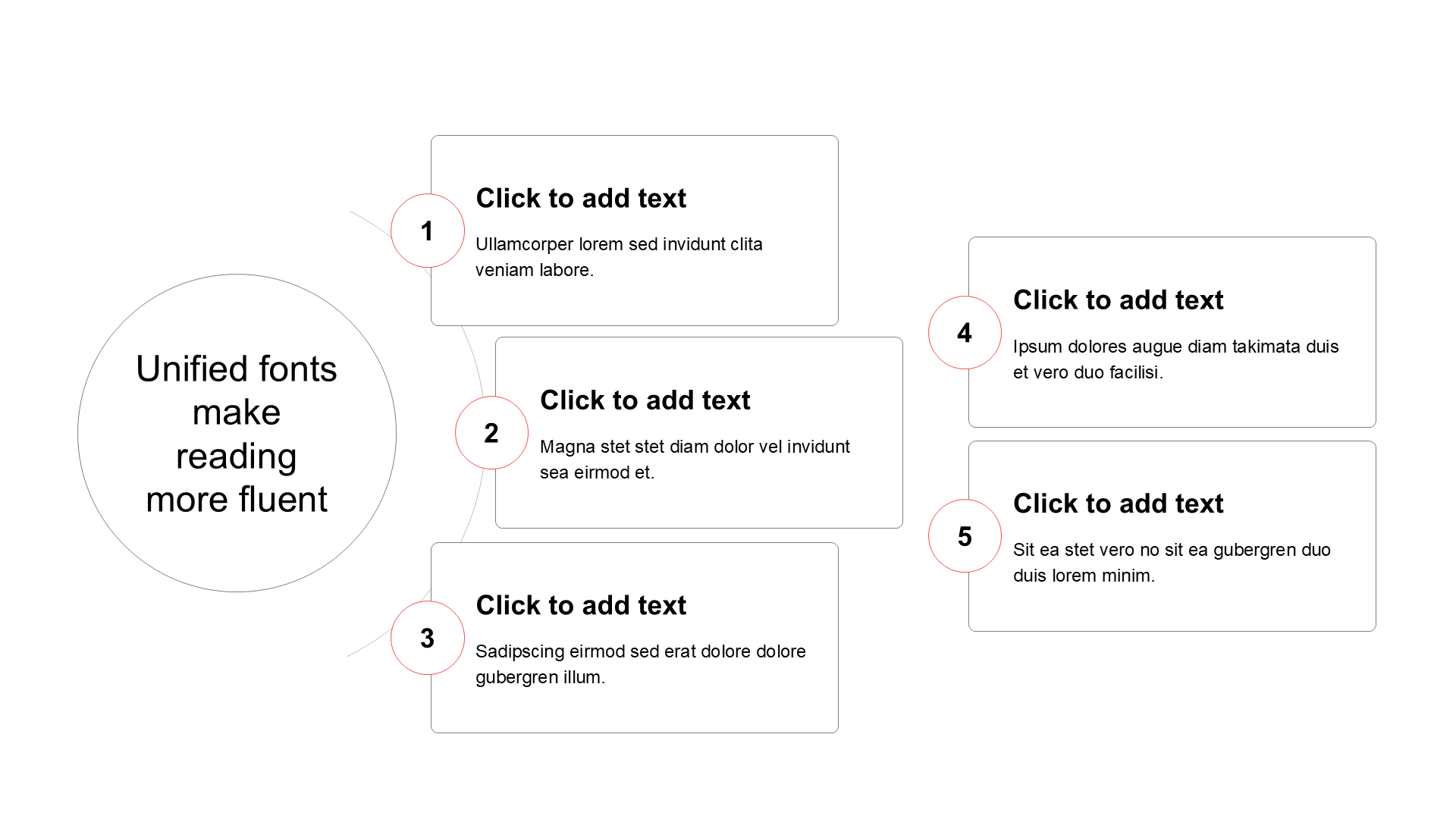 扁平纯文字PPT层次结构