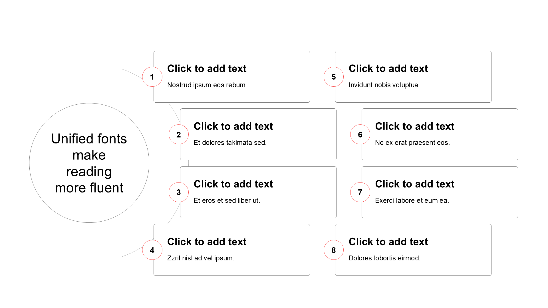 扁平纯文字PPT层次结构