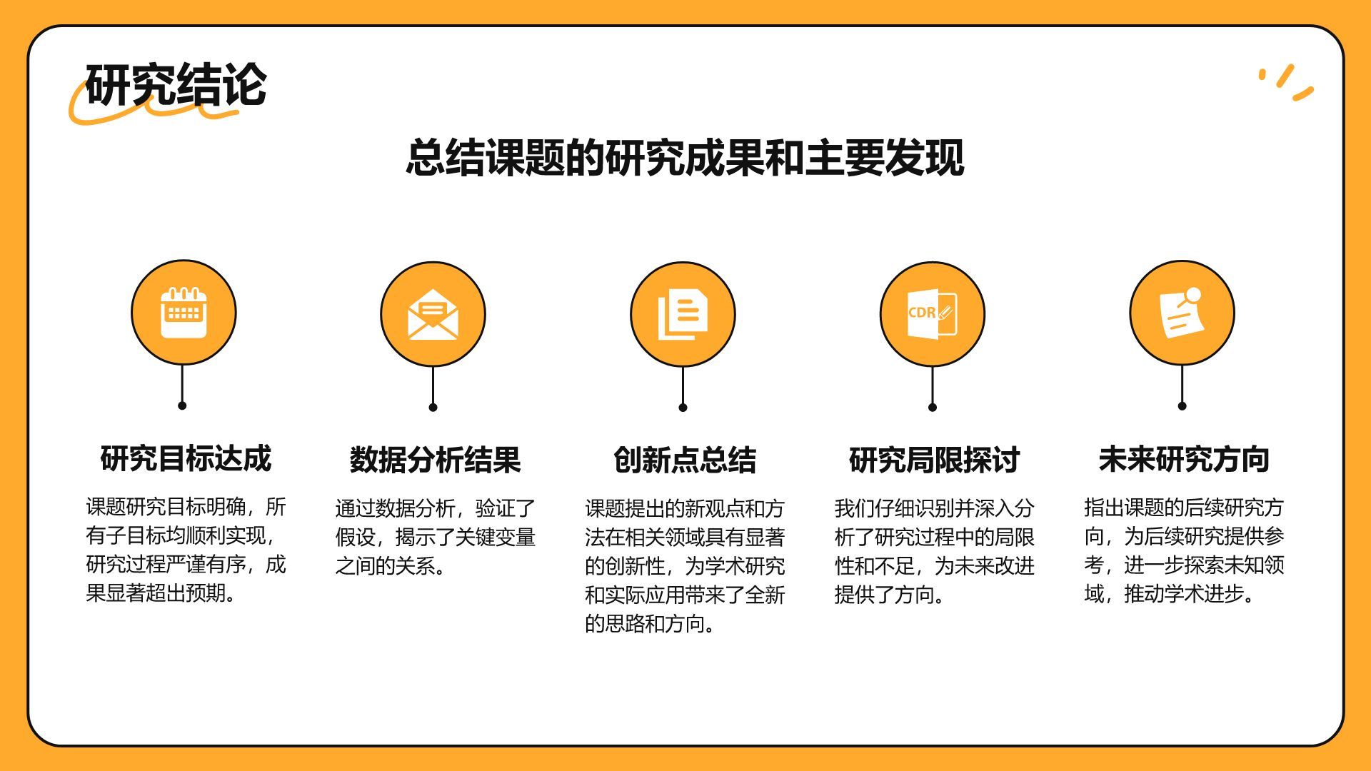 橙色手绘风大学生小组作业汇报PPT模板