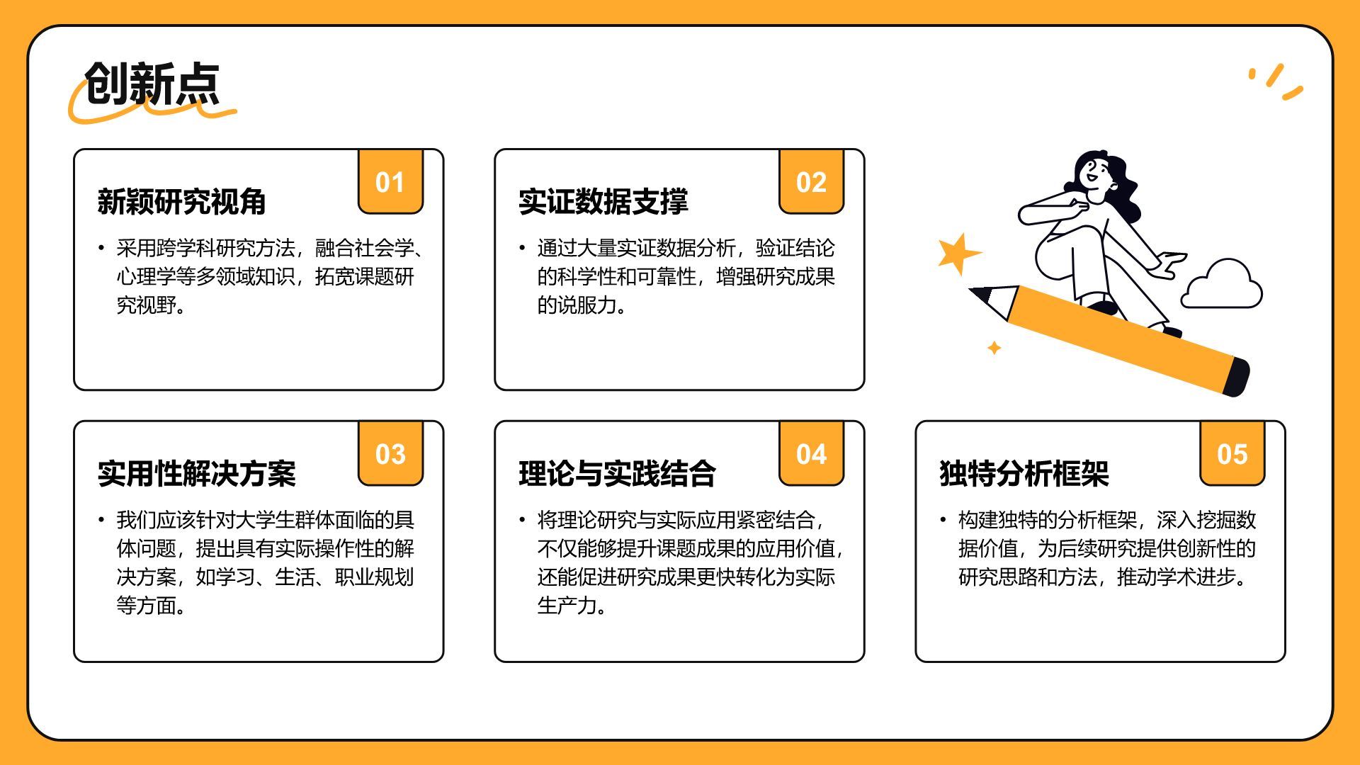 橙色手绘风大学生小组作业汇报PPT模板