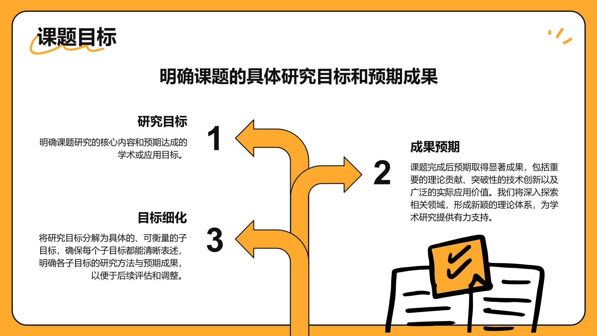 橙色手绘风大学生小组作业汇报PPT模板