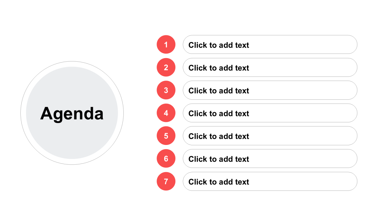 扁平纯文字PPT目录