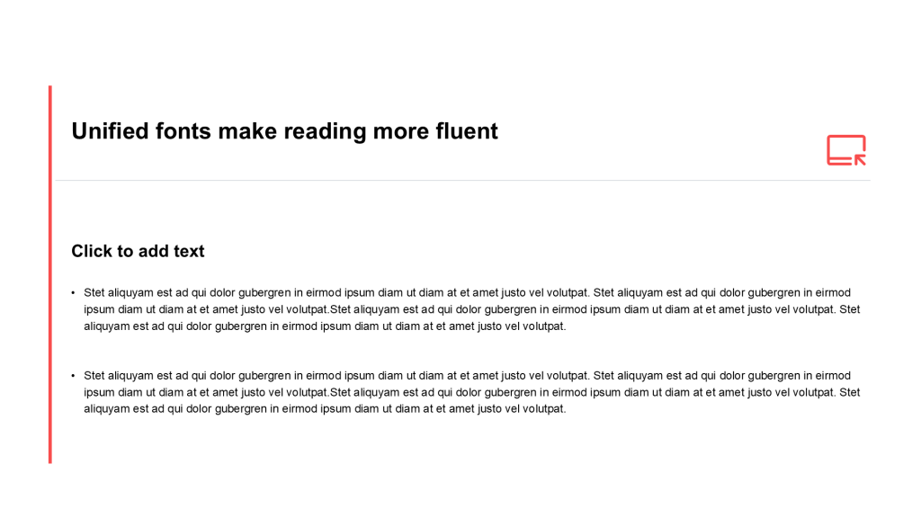 Flat Text PPT List