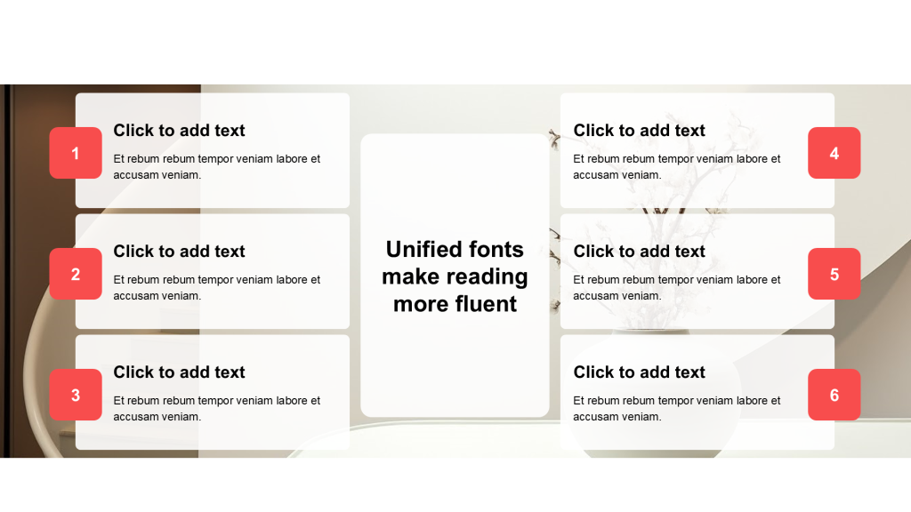 Flat PPT matrix with image occupying space
