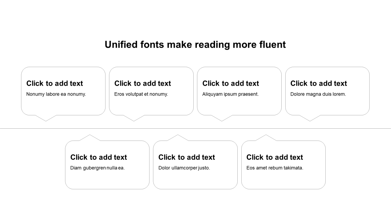 扁平纯文字PPT关系图