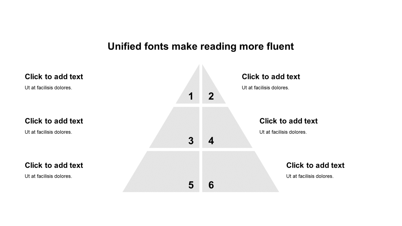 扁平纯文字PPT棱锥