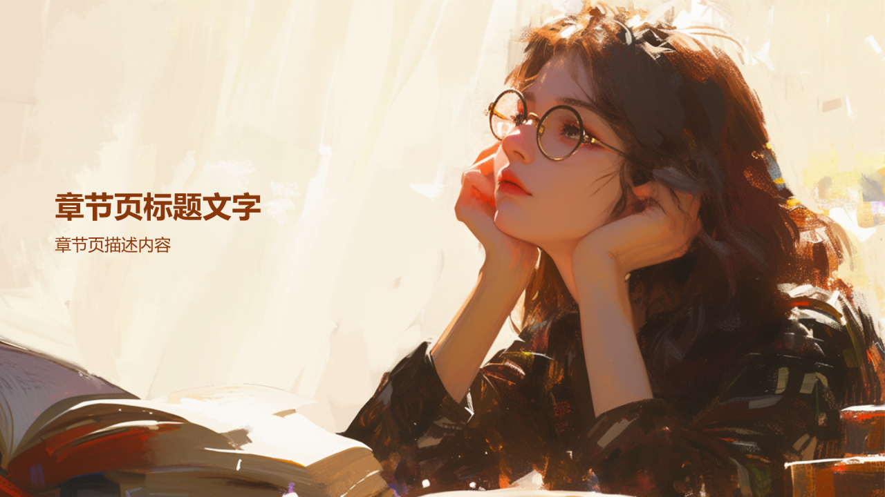 橙色插画风高考主题PPT主题
