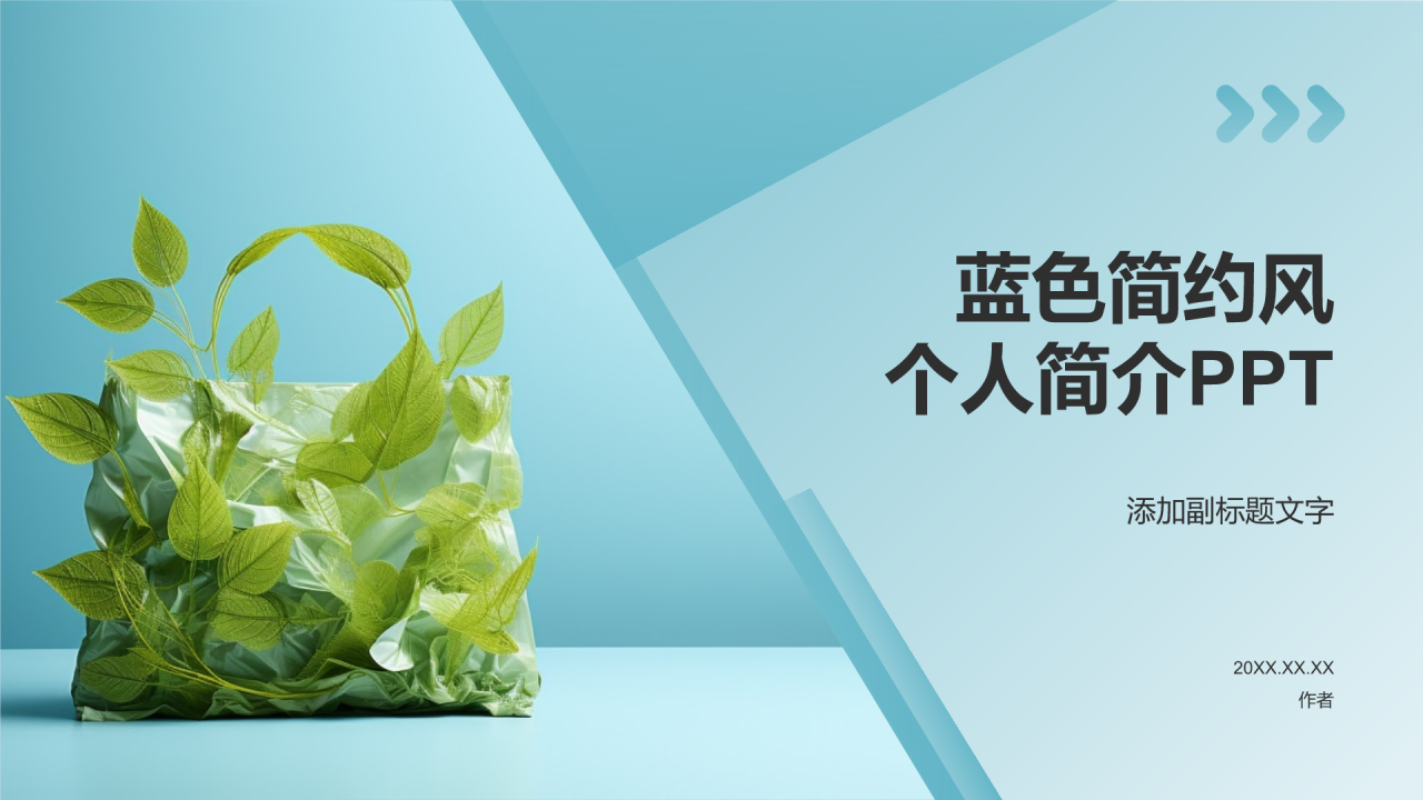 蓝色简约风个人简介PPT