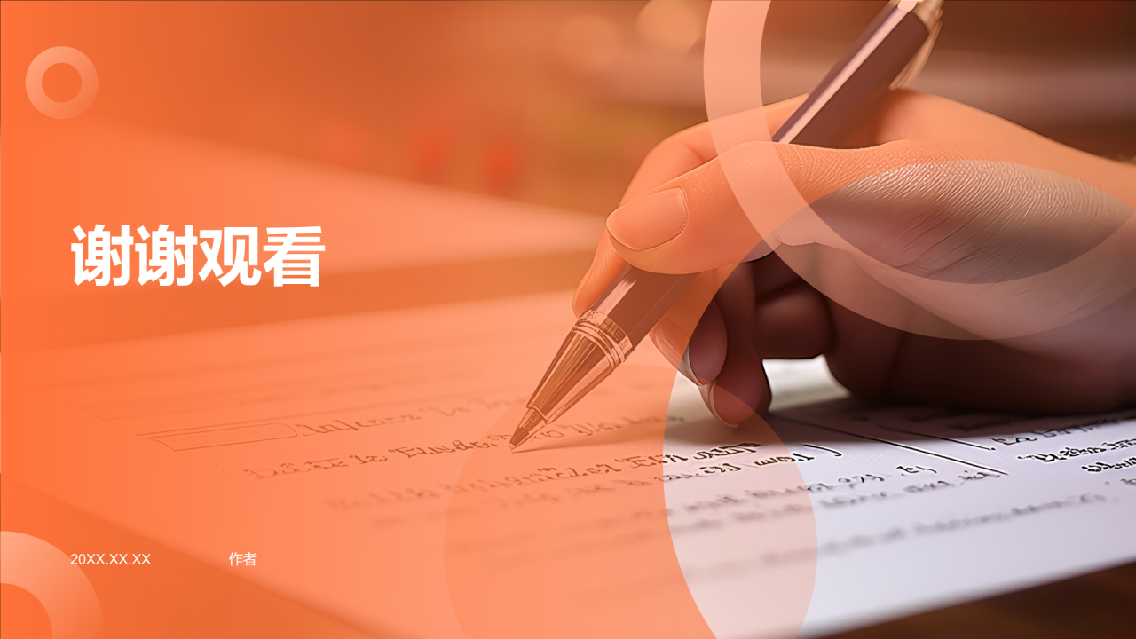 橙色英语演讲PPT主题