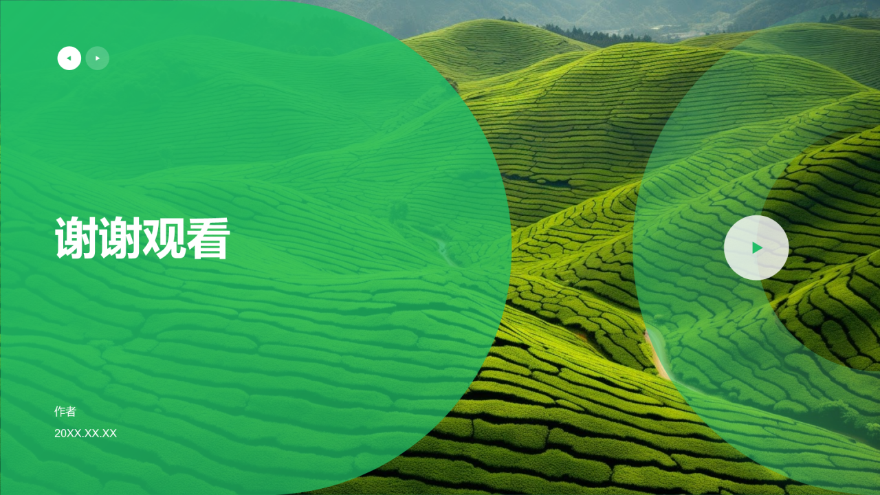 绿色摄影风节约粮食PPT