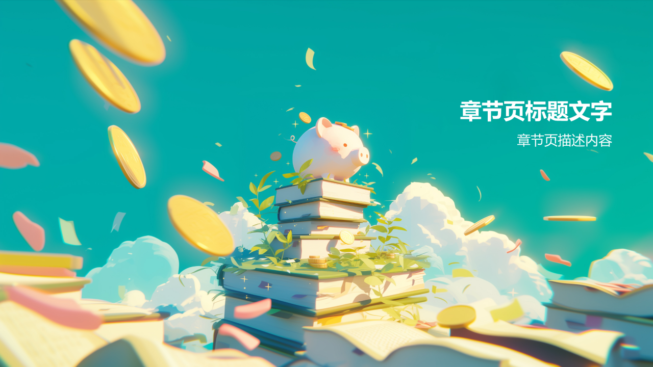 绿色3D风奖学金申请PPT主题