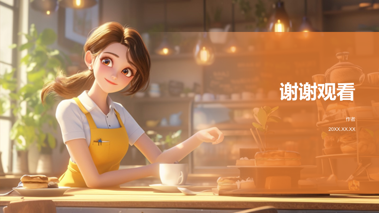 橙色插画风岗位竞聘PPT主题