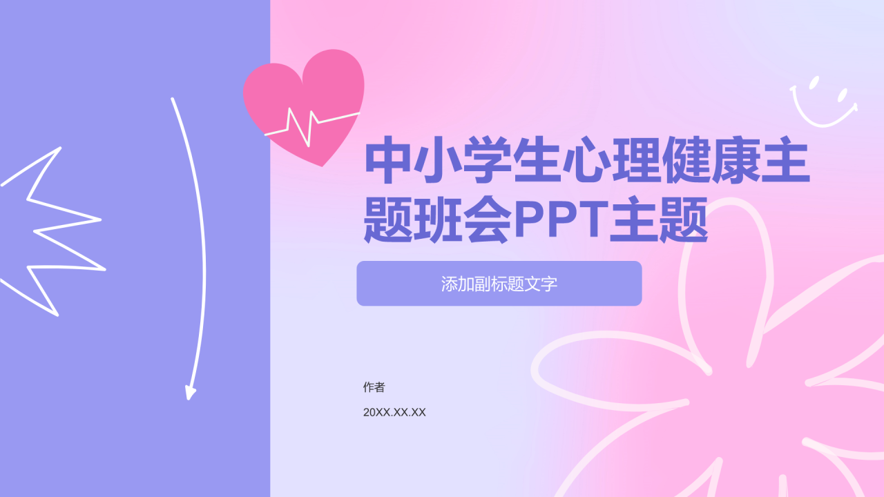中小学生心理健康主题班会PPT主题