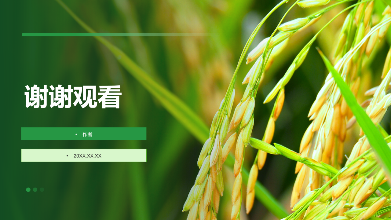 绿色商务风绿色兴农PPT主题