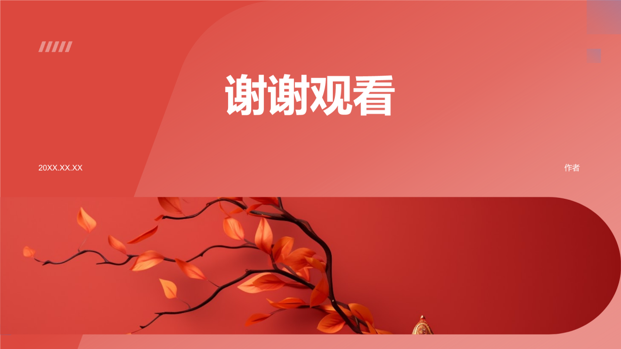 红色党政风通用PPT主题