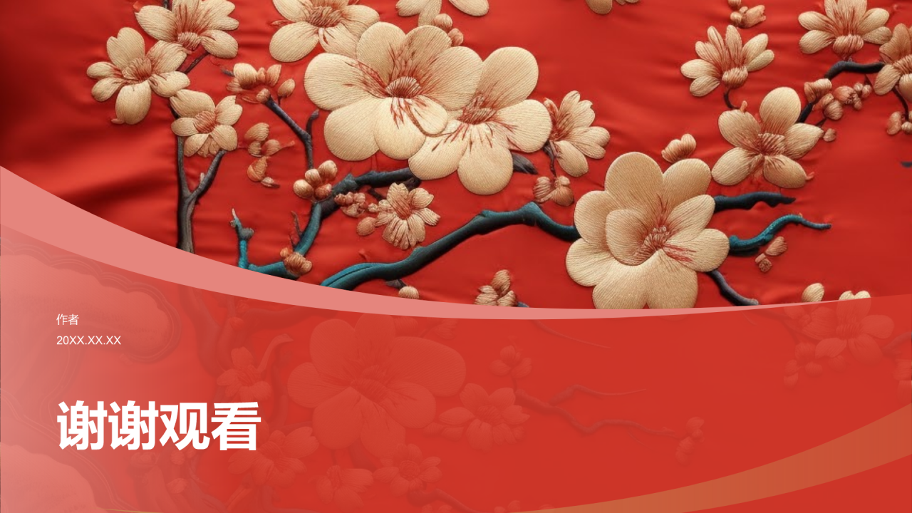 中国刺绣传统手工艺发展PPT主题