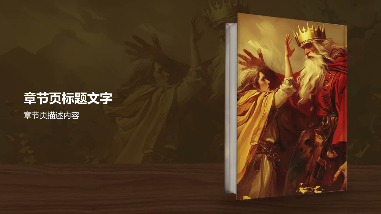 橙色插画风麦克白四大悲剧PPT主题