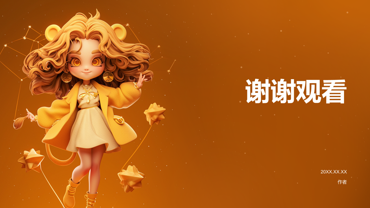 十二星座之狮子座介绍PPT主题