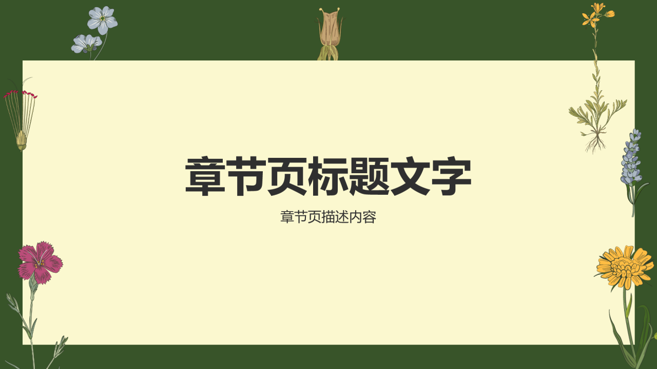 绿色手绘风植物学基础PPT主题