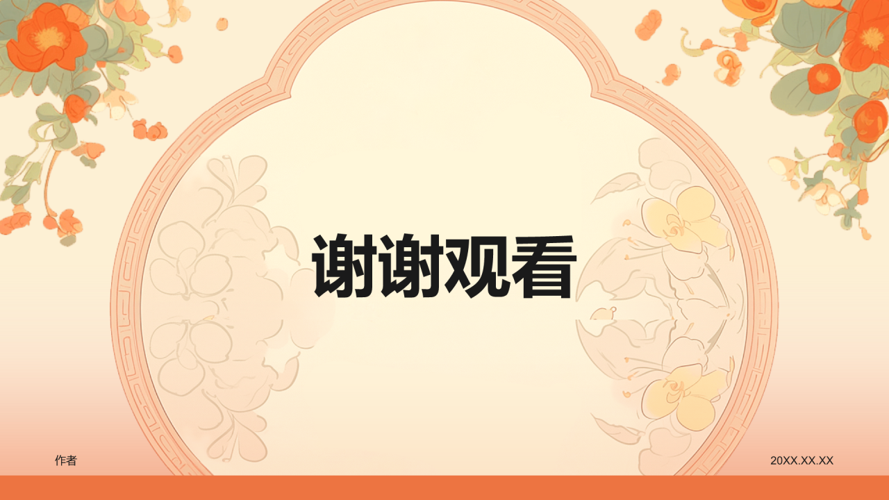 橙色国潮风打工人的一天PPT主题