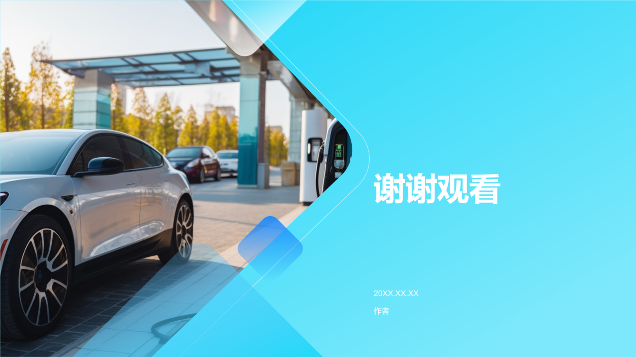 绿色新能源汽车PPT主题