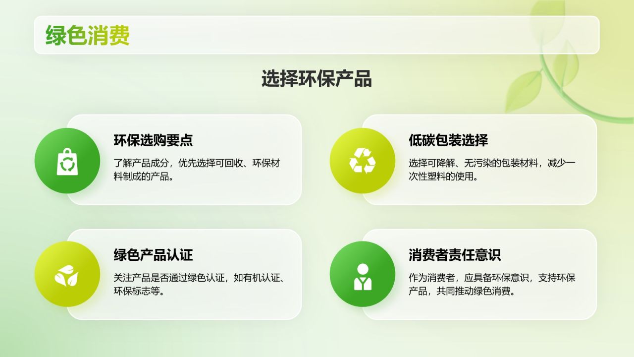 绿色3D风低碳环保倡议PPT模板