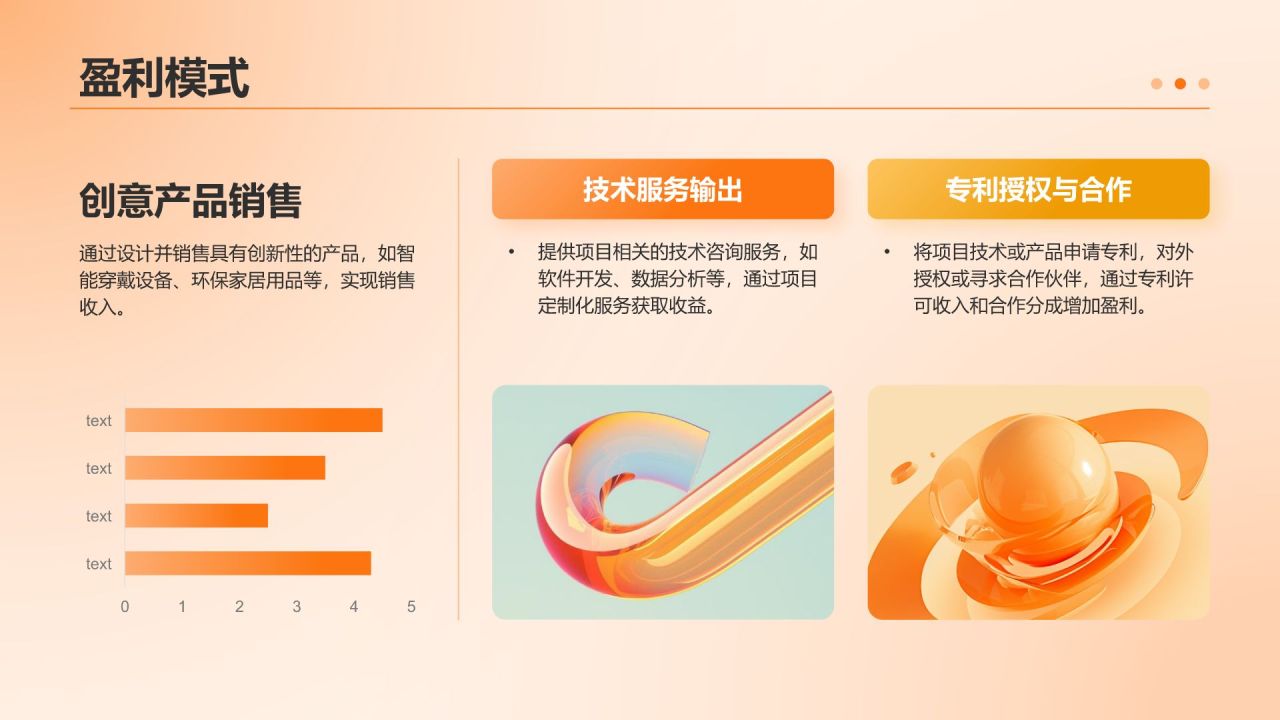 橙色3D风创客竞赛项目计划PPT模板