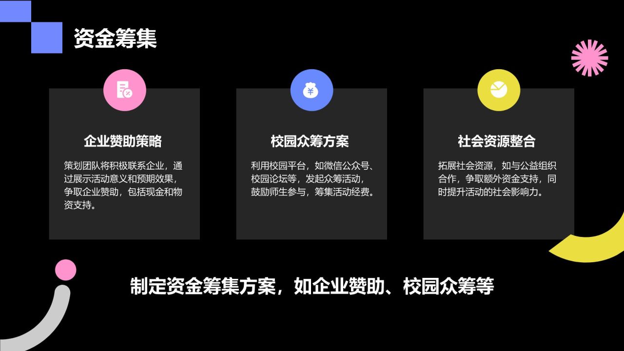 蓝色扁平风学生会纳新活动策划PPT模板