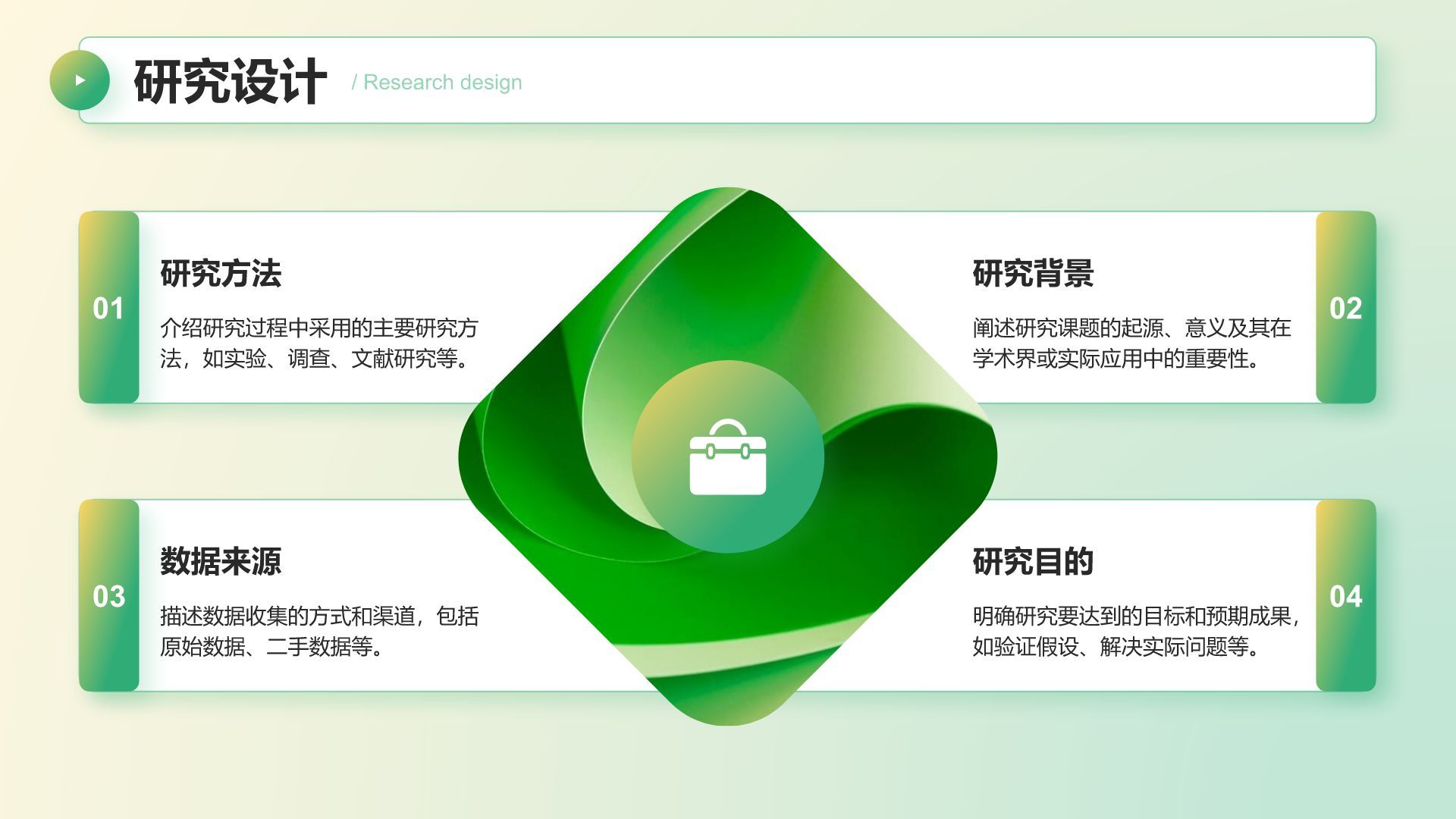 绿色商务风大学作业汇报模板PPT模板